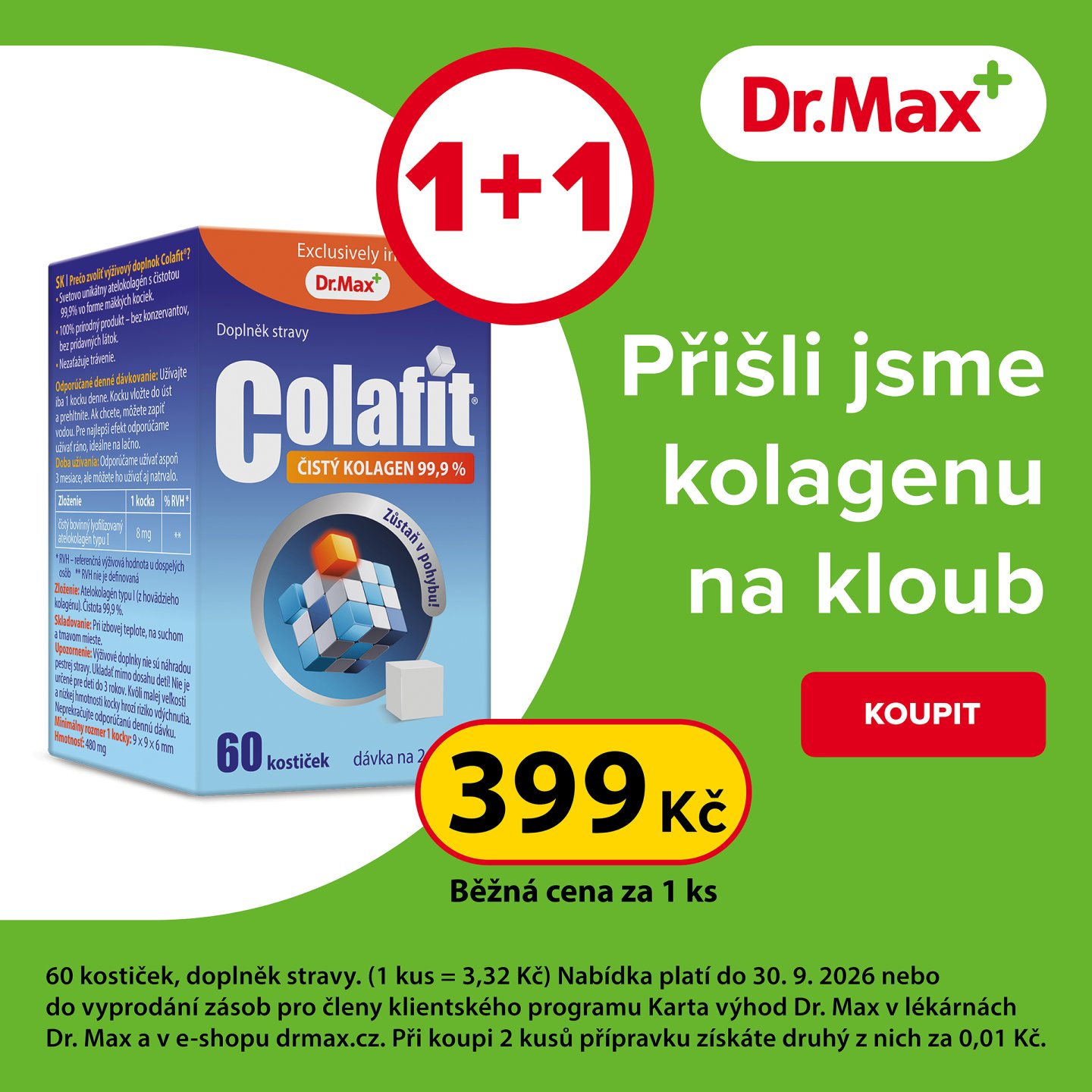 Dr. Max Colafit 1+1, 60 kostiček
