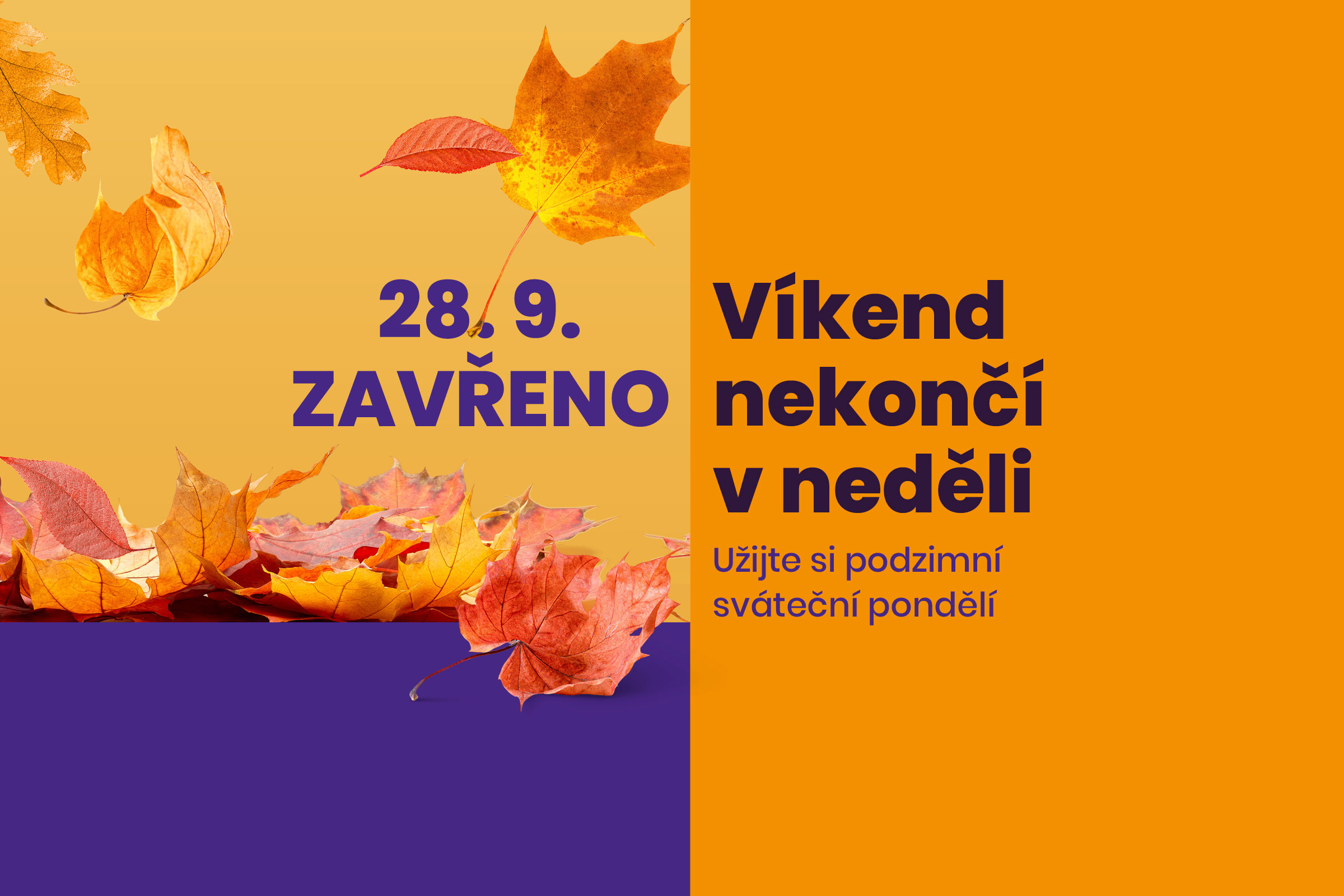 Svátek 28.9.2026-Zavřeno