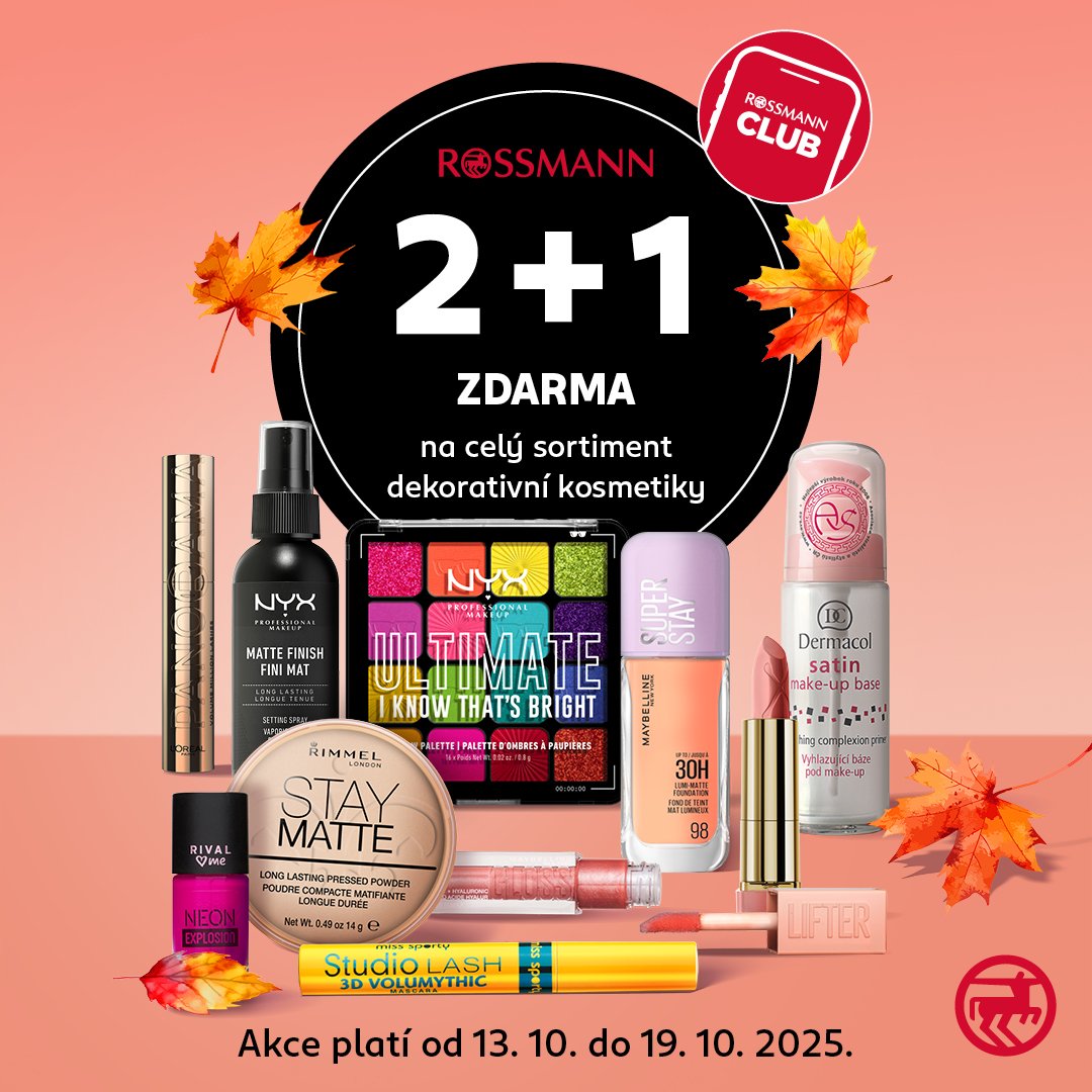 Akce 2+1 na dekorativní kosmetiku