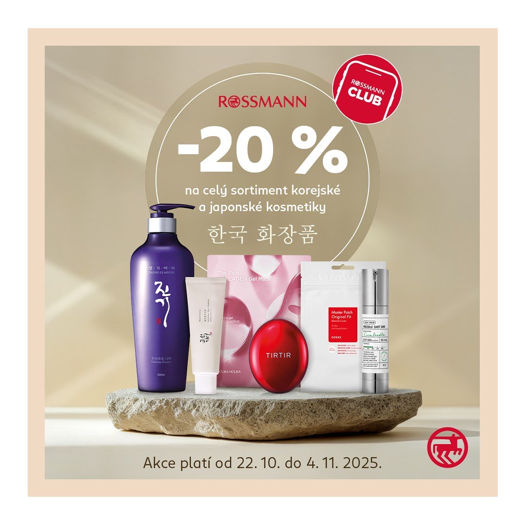 Sleva 20 % na korejskou a japonskou kosmetiku