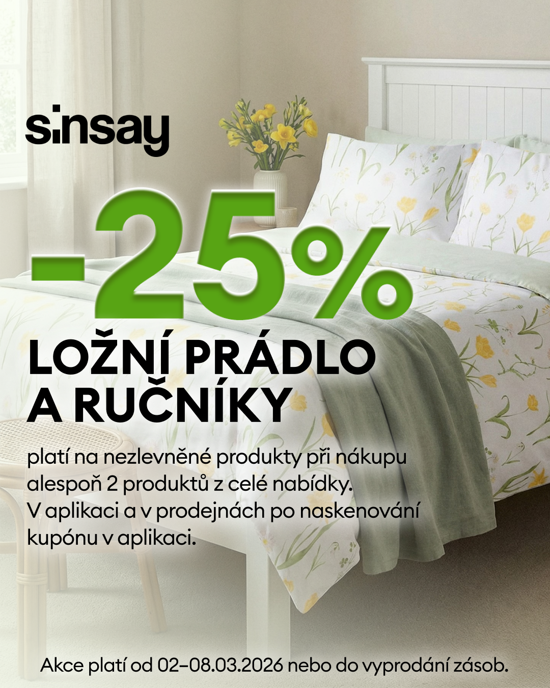 Sleva na ložní prádlo a ručníky