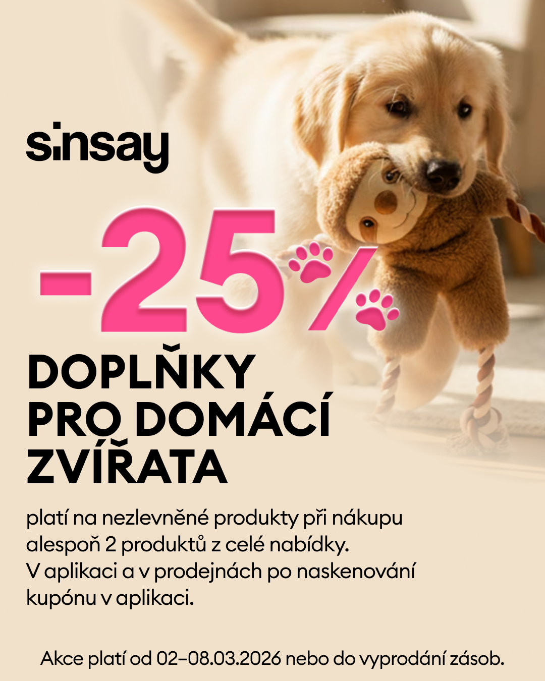 Sleva na doplňky pro domácí zvířata