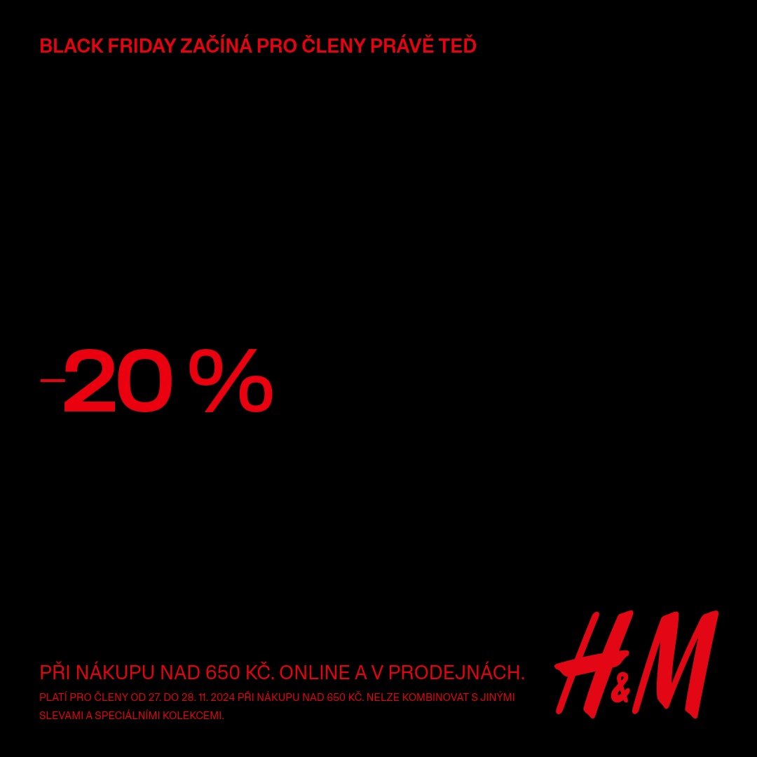 Black Friday pro členy H&M