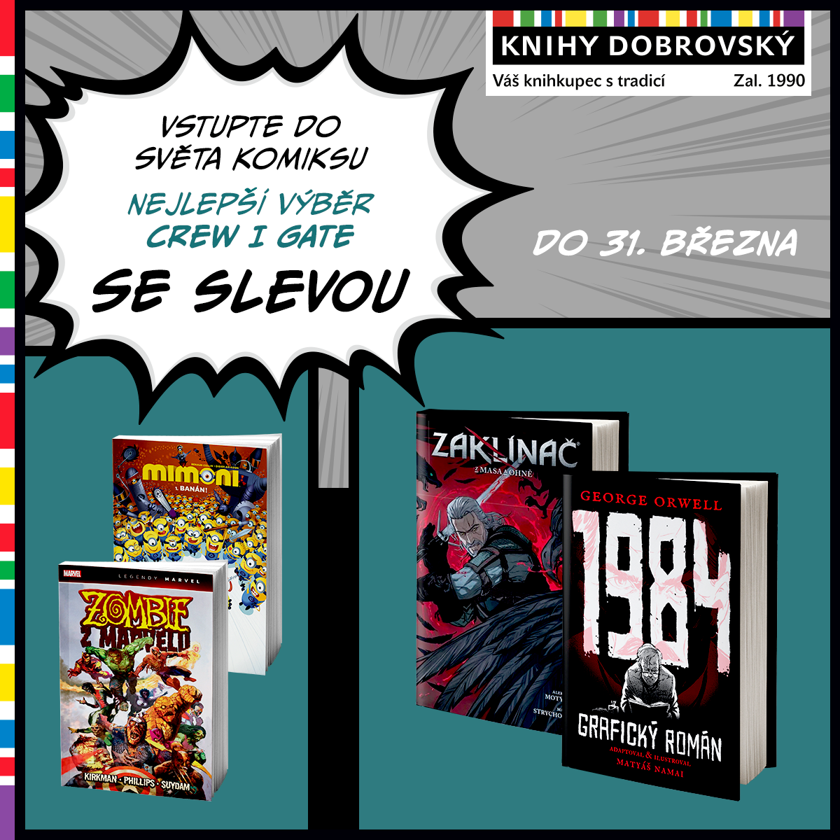 Sleva až 30 % na vybrané komiksy nejen pro děti