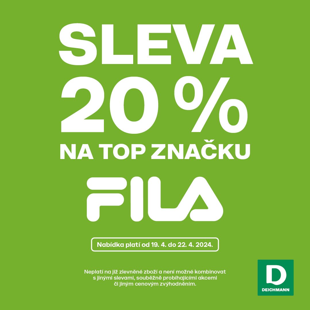 20% discount on FILA brand