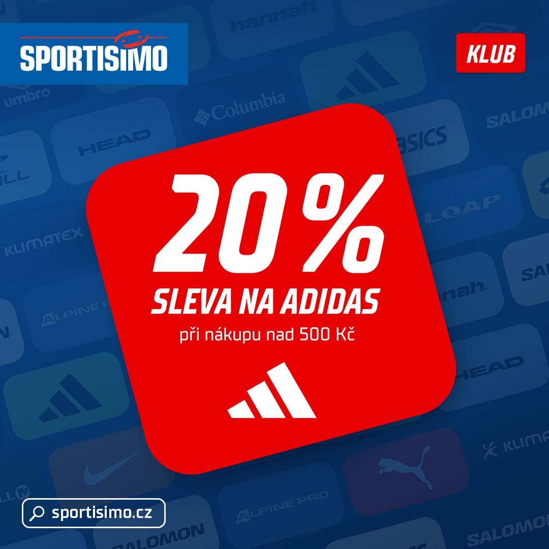 20 % na adidas v SPORTISIMO