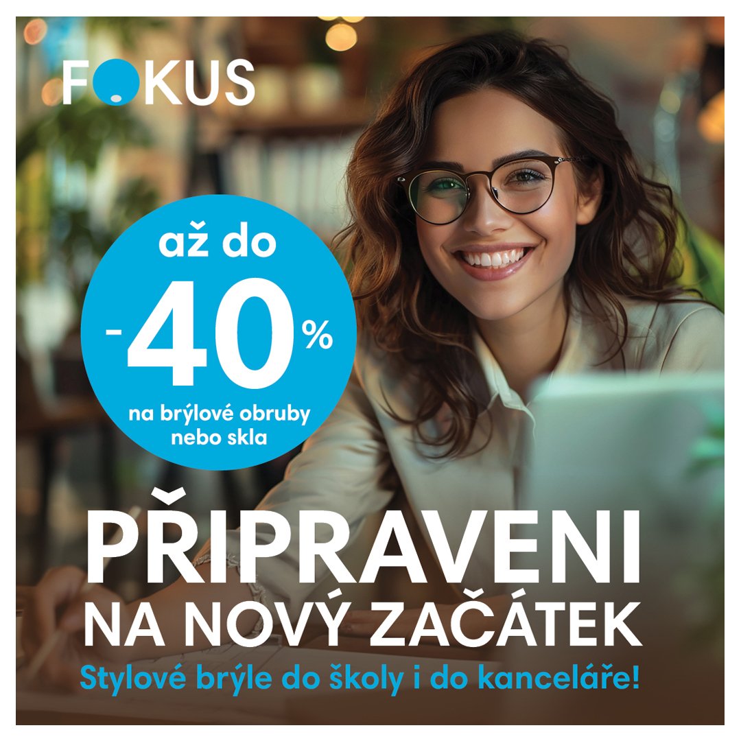 Sleva až – 40% na brýlové obruby nebo skla